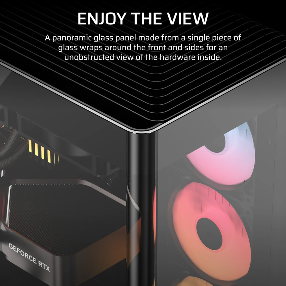 CORSAIR FRAME 4500X RS-R ARGB Panoramic Glass Mid Tower Case - Black