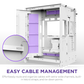 NZXT H9 Flow RGB+ (2025) Dual-Chamber Mid Tower Case With RGB Fans & Control Hub - All White