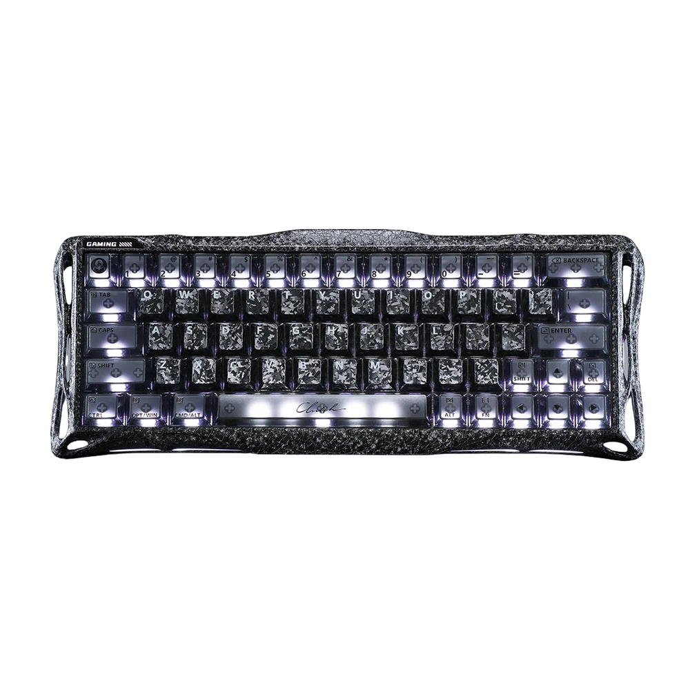 GravaStar Mercury V60 Pro 60% Hall Effect Magnetic Switch Gaming Keyboard Special Edition - Cyber Frost -Black