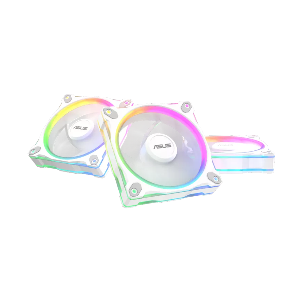 ASUS Prime MR120 ARGB Reverse Fan Triple Pack - White