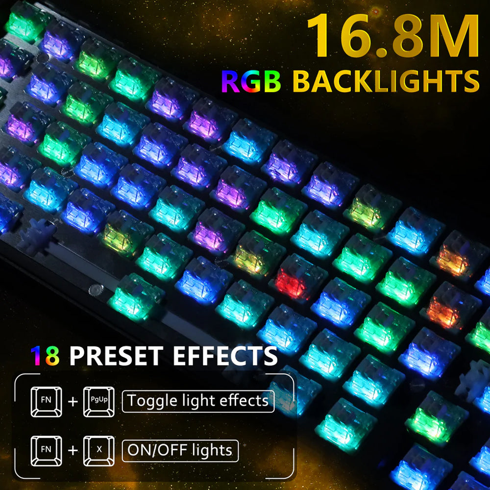 ATTACK SHARK X65 HE Magnetic Switch Wired Gaming Keyboard - Starlight Black