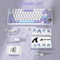 ATTACK SHARK X820 ULTRA Mechanical Wireless Gaming Keyboard - Starlight White