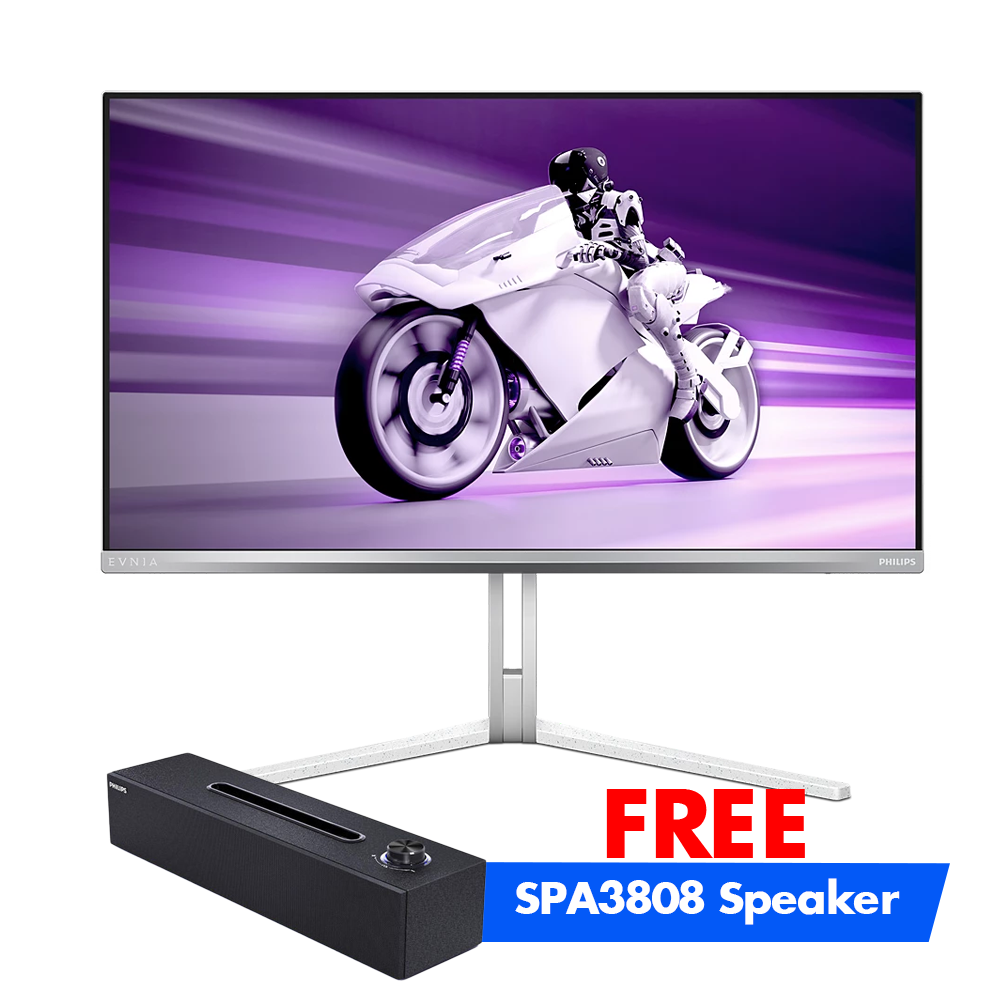 PHILIPS 27 Inch 360HZ HDMI 2.1 x 2 QHD QD OLED Gaming Monitor - White