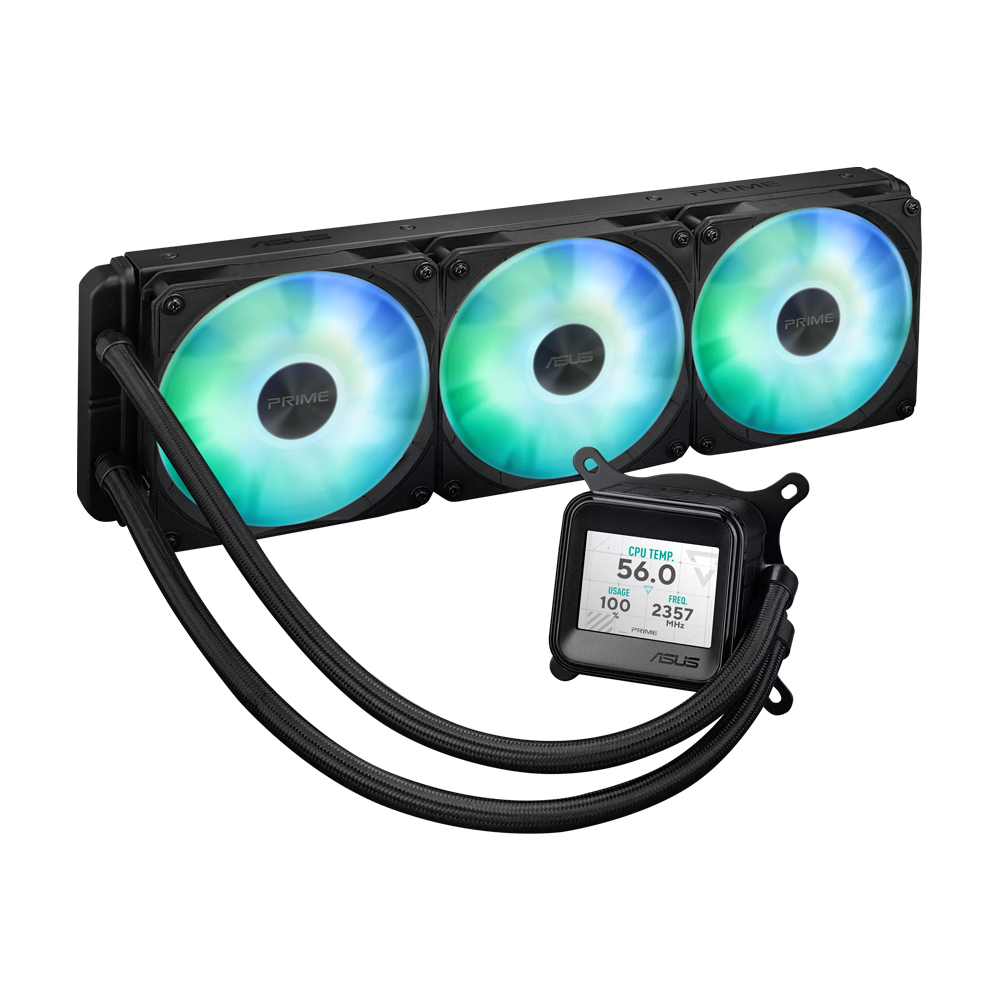 ASUS PRIME LC 360 ARGB LCD AIO CPU Liquid Cooler - Black
