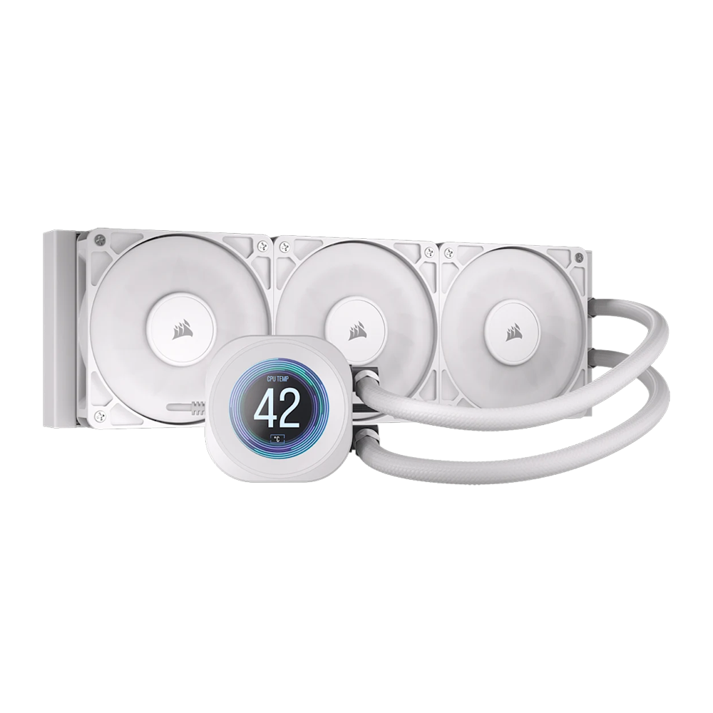 CORSAIR NAUTILUS 360 RS LCD Liquid CPU Cooler - White