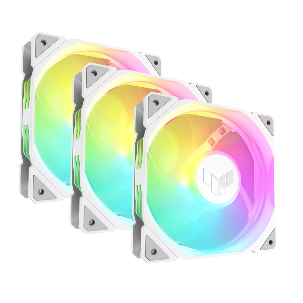 ASUS TUF GAMING TR120 ARGB Reverse Triple Pack Case Fan - White