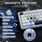 ATTACK SHARK X65 HE Magnetic Switch Wired Gaming Keyboard - White