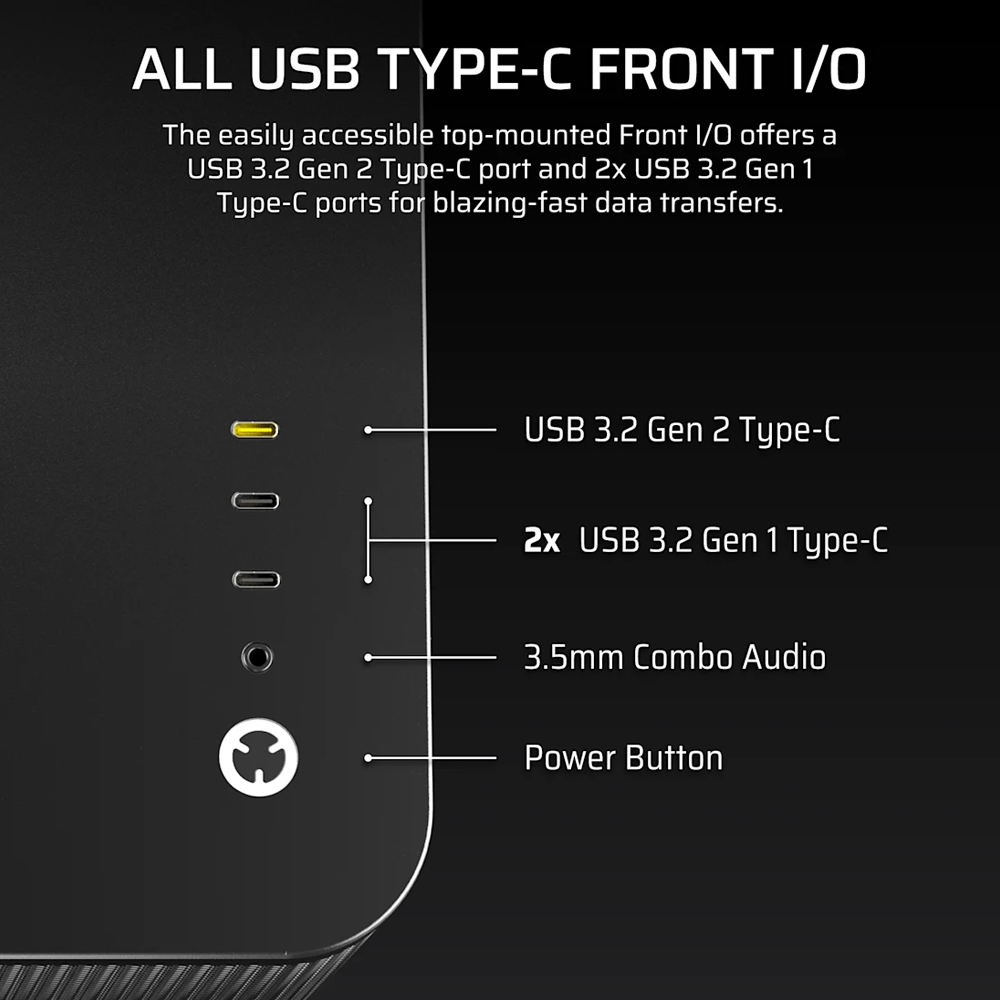 CORSAIR AIR 5400 LX-R RGB LINK Tempered Glass Mid Tower ATX Case - Black