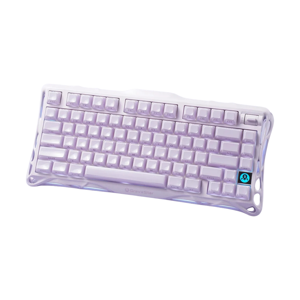 GravaStar Mercury K1 75% Wireless Mechanical Gaming Keyboard Special Edition - Lavender Purple