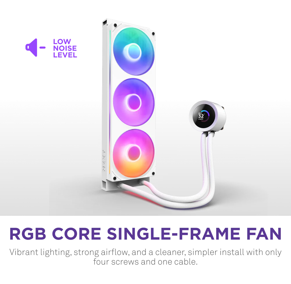 NZXT Kraken 360 RGB V2 360mm AIO Liquid Cooler - White