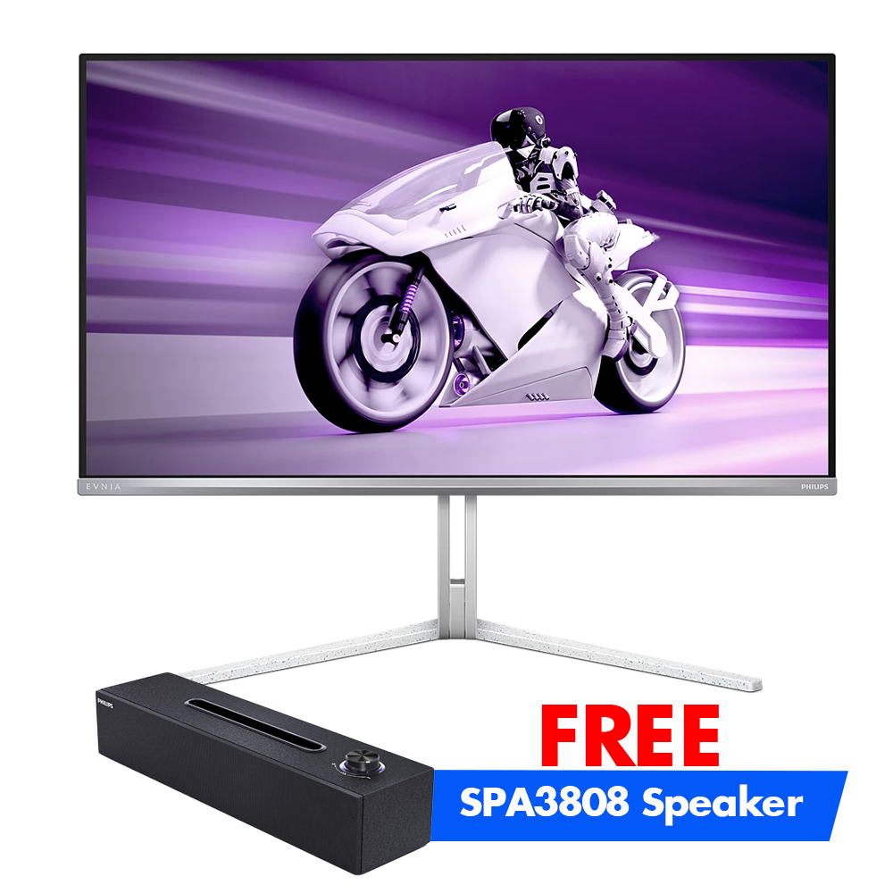 PHILIPS 32 Inch UHD 240Hz 4K HDMI 2.1 x 2 QD OLED Gaming Monitor - White