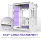 NZXT H9 Flow RGB (2025) Dual-Chamber Mid Tower Case With RGB Fans - All White