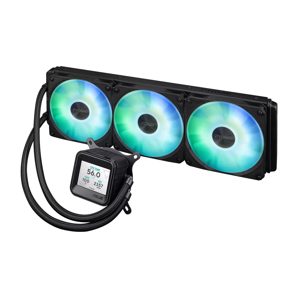 ASUS PRIME LC 360 ARGB LCD AIO CPU Liquid Cooler - Black
