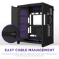 NZXT H9 Flow RGB+ (2025) Dual-Chamber Mid Tower Case With RGB Fans & Control Hub - All Black