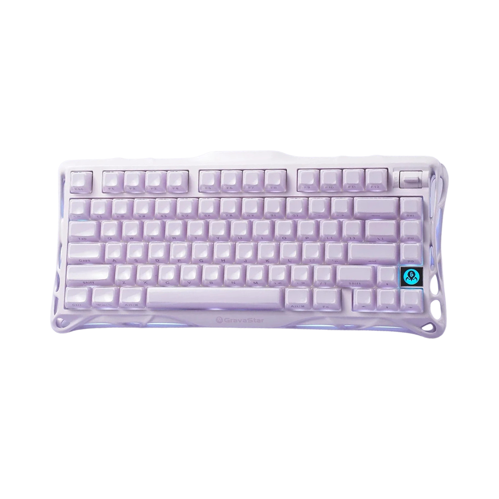 GravaStar Mercury K1 75% Wireless Mechanical Gaming Keyboard Special Edition - Lavender Purple