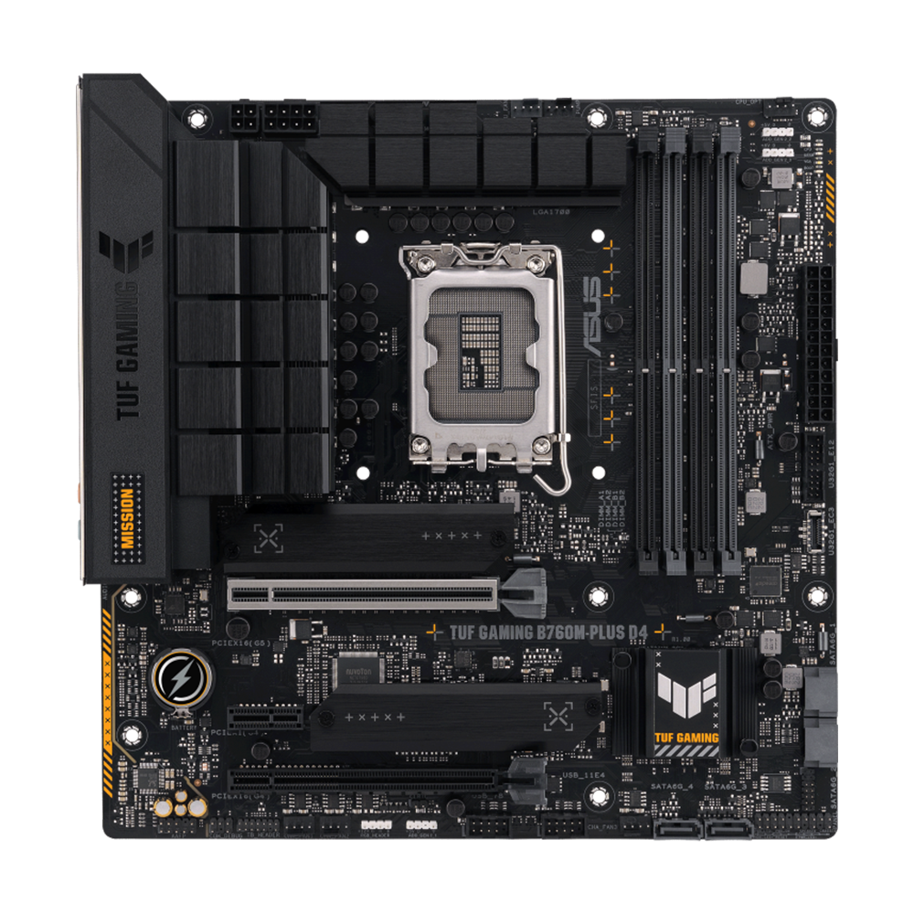 ASUS TUF GAMING B760M-PLUS DDR4 Micro-ATX Motherboard - Black