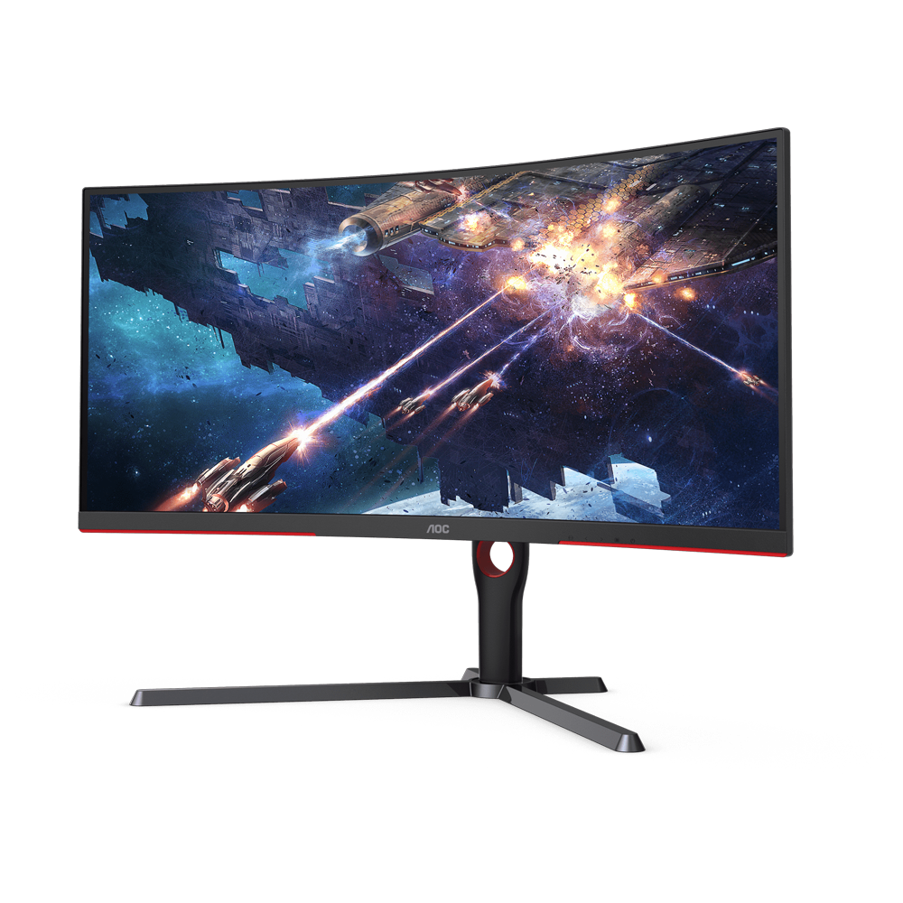 AOC CU34G3S 34 Inch 165Hz WQHD HDMI 2.0 1ms Curved Gaming Monitor - Black