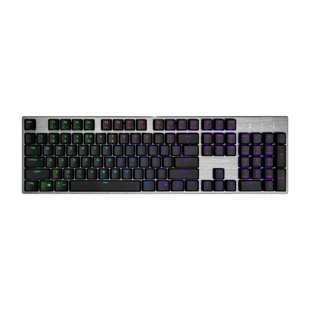 Cooler Master SK653 RGB Wireless Low Profile Mechanical Red Switch Keyboard - Black