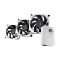 HYTE THICC FP12 Performance LCP Fan 3 Pack With NP50 Nexus Control Hub - Grey