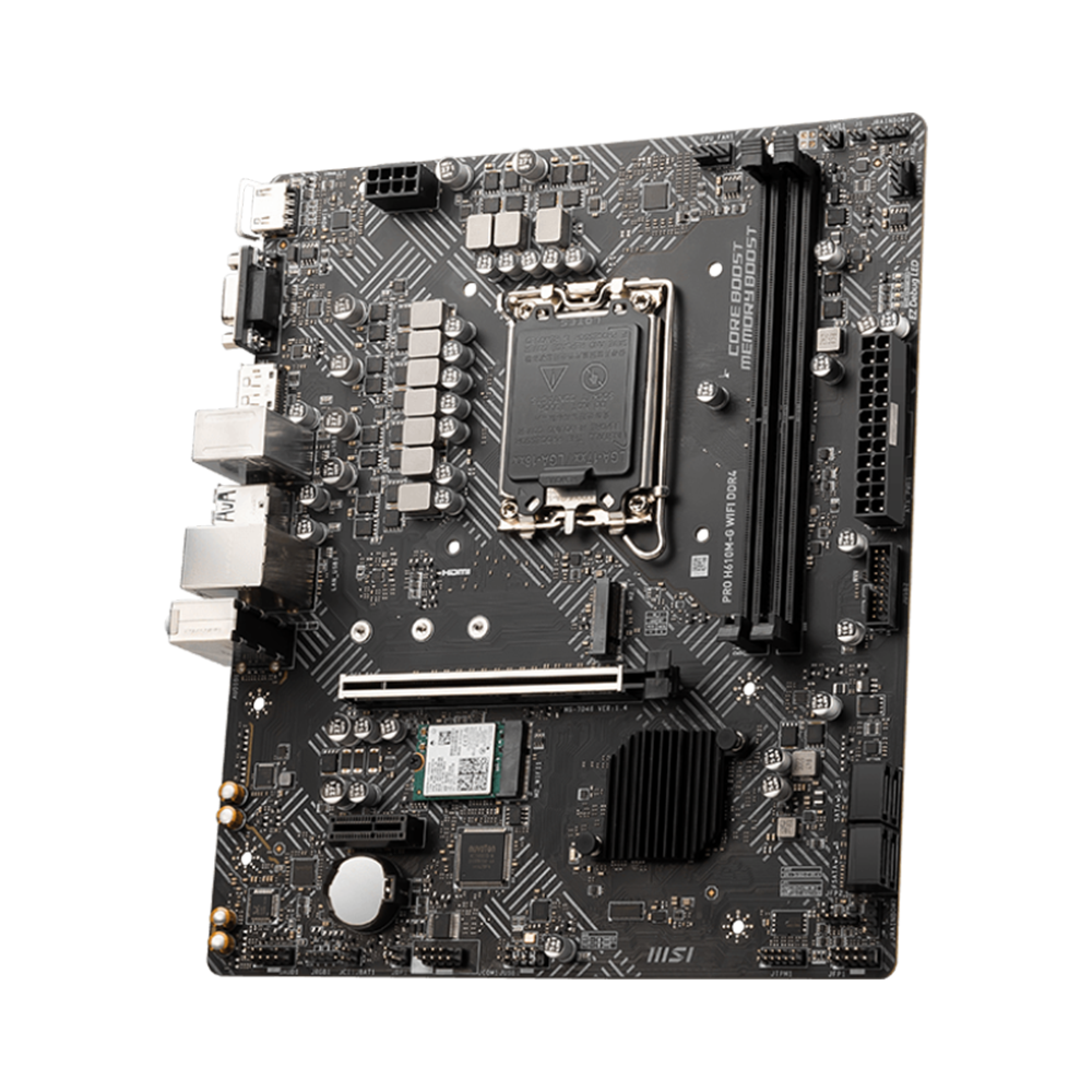 MSI PRO H610M-G DDR4 Wifi Motherboard - Black