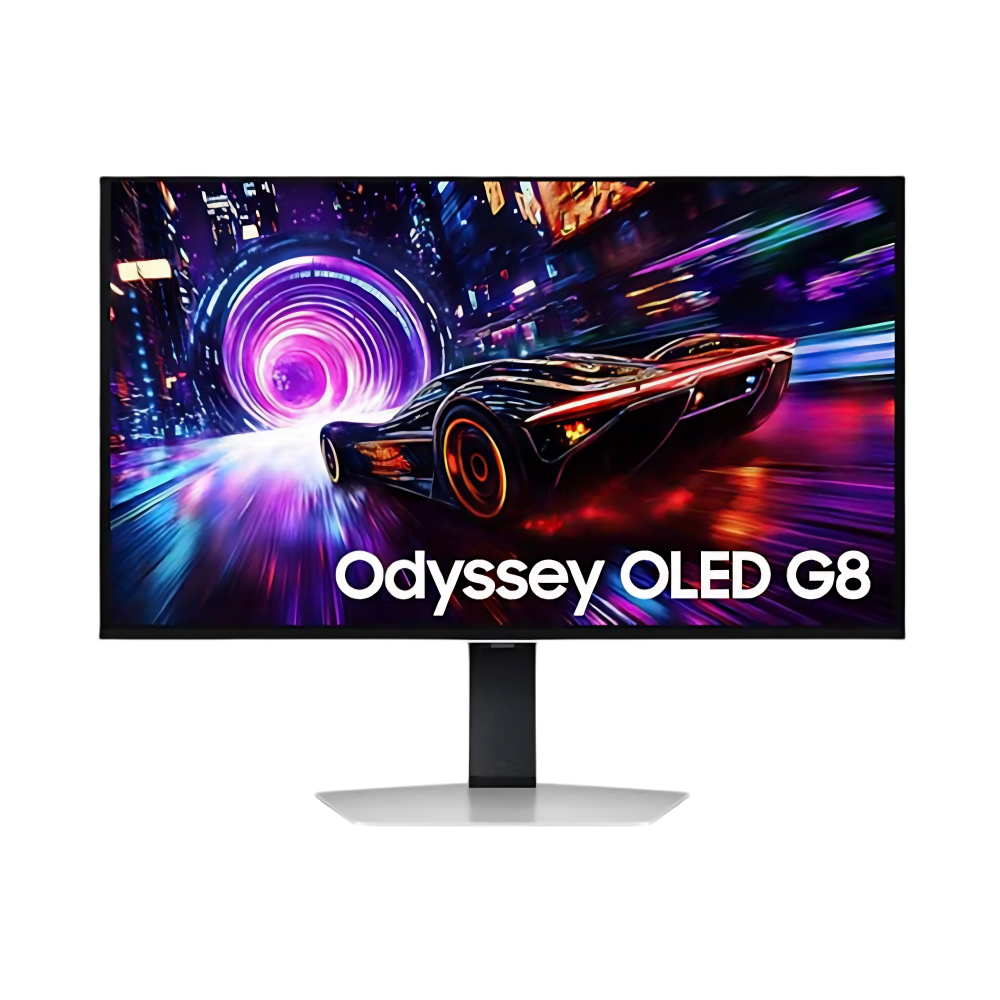 SAMSUNG ODYSSEY 27 Inch G8 G81SF 4K UHD 240 Hz HDMI 2.1 QD-OLED Gaming Monitor - White