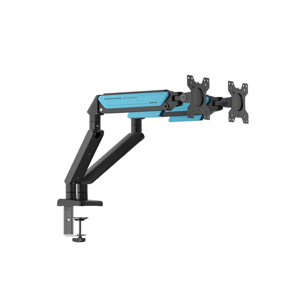 AndaSeat Stealth II Duo A6D-2S Ergonomic Monitor Arm - Black/Blue