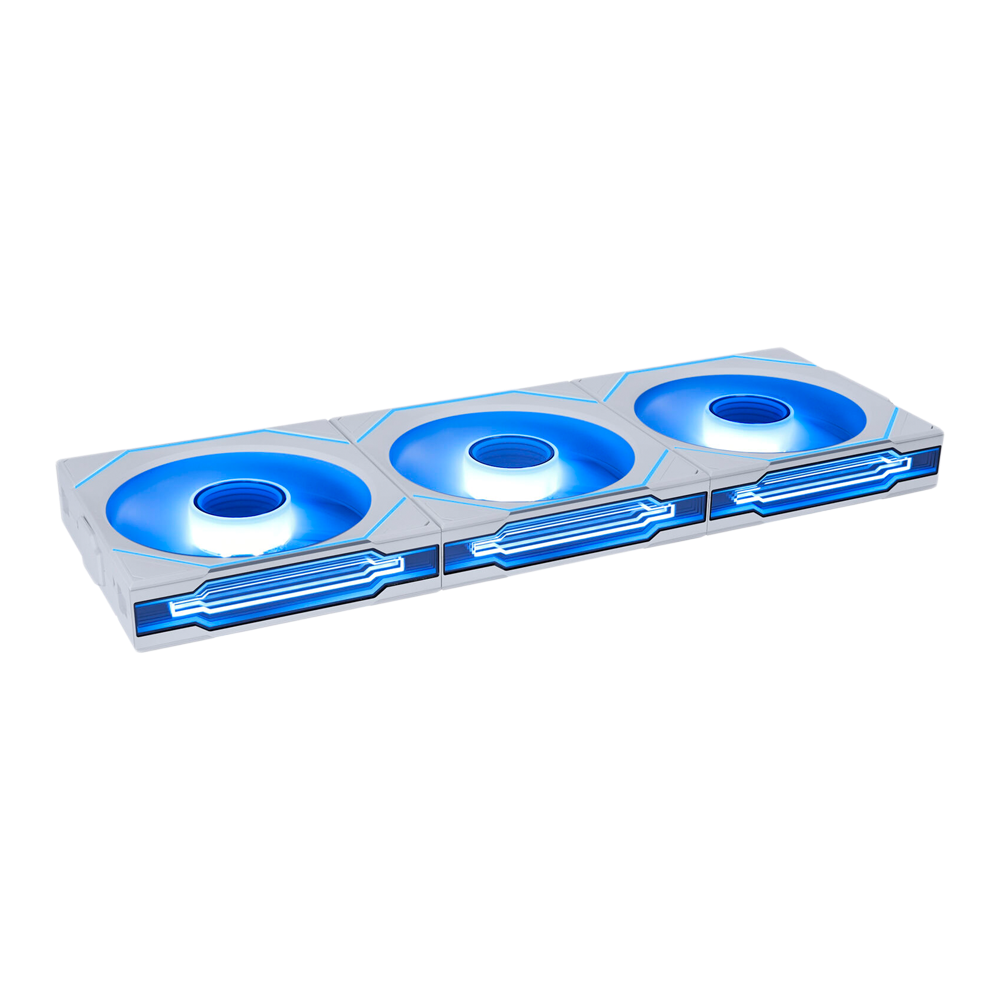 LIAN LI UNI FAN SL-INFINITY Wireless Reverse 120mm 3 Pack ARGB Case Fans with Controller - White