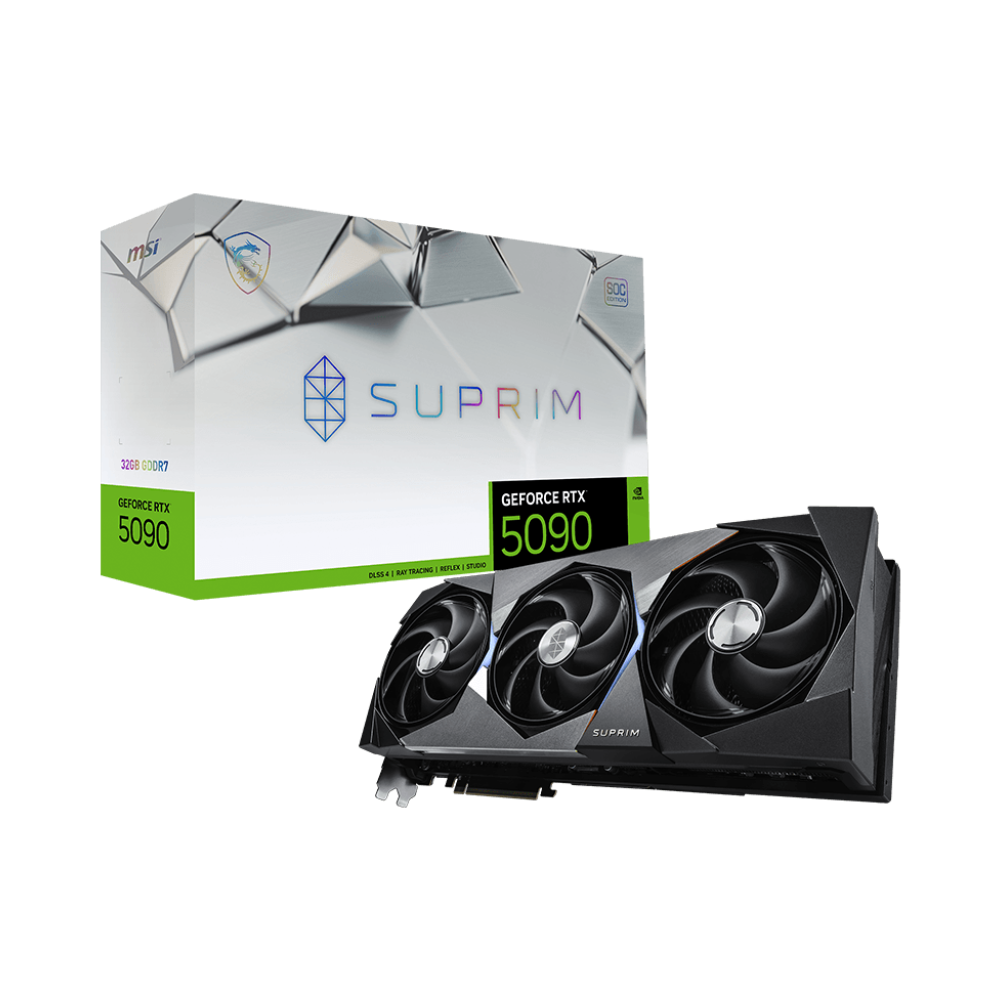 MSI GeForce RTX 5090 32GB SUPRIM SOC Graphic Card - Black