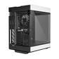 HYTE Dual Chamber Panoramic Tempered Glass ATX Case with 3 Fans - Black/White