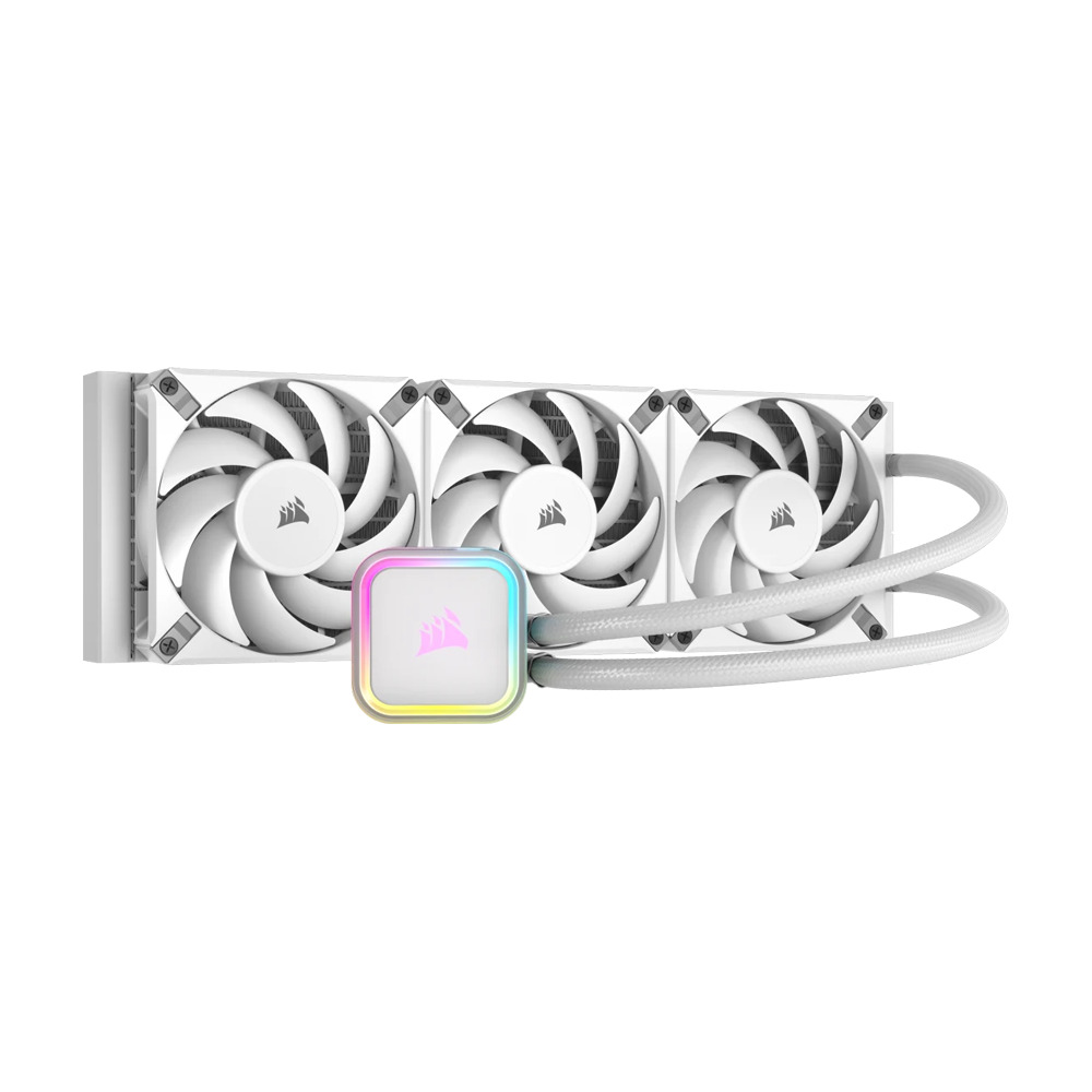 CORSAIR iCUE H150i RGB ELITE Liquid CPU Cooler - White