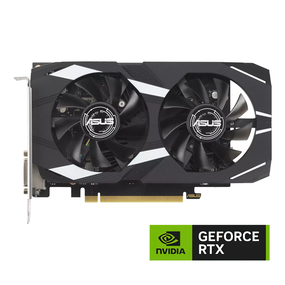 ASUS Dual Nvidia GeForce RTX 3050 OC 6GB GDDR6 Graphics Card - Black