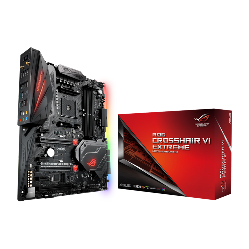 ASUS ROG CROSSHAIR VI EXTREME AM4 DDR4 E-ATX Motherboard - Black