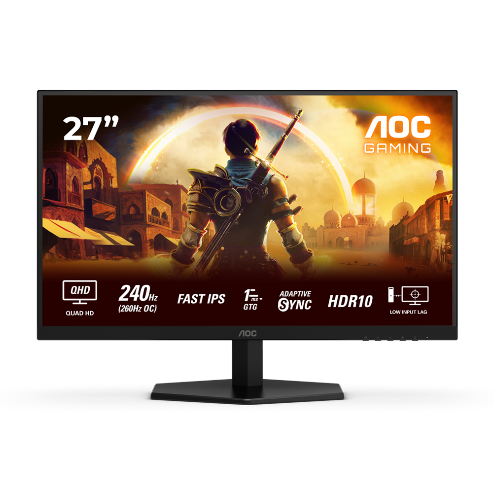 AOC Q27G42ZE 27 Inch 240Hz QHD 0.3ms IPS Gaming Monitor - Black