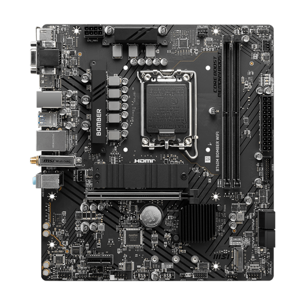 MSI B760M BOMBER DDR5 WIFI mATX Motherboard  - Black