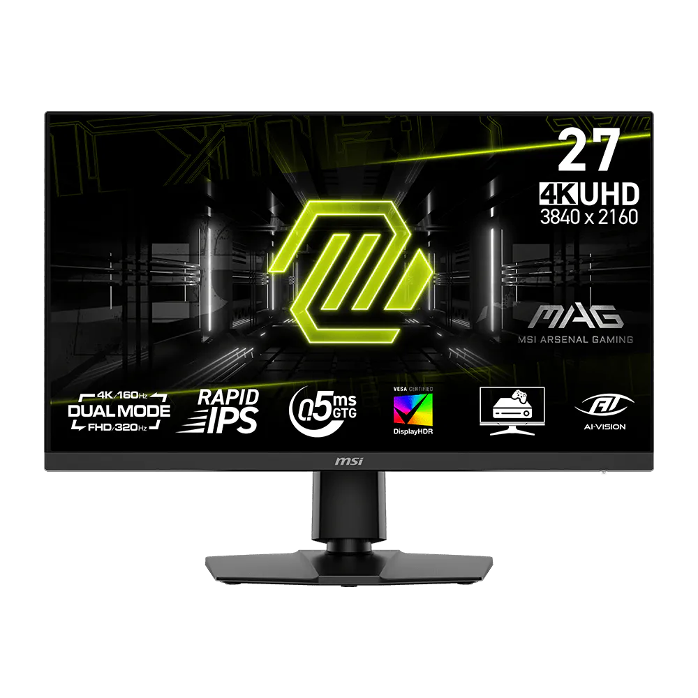 MSI MAG 272URDF E16 27 Inch 160Hz/320Hz Dual Mode 4K UHD HDMI 2.1 0.5ms Gaming Monitor - Black