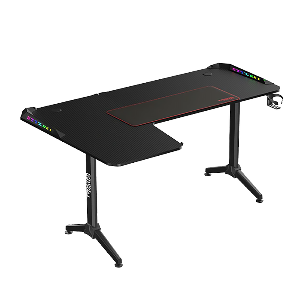 TWISTED MINDS WARRIOR L-Shaped RGB Gaming Desk Left - Black