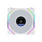 LIAN LI UNI FAN TL Flex Reverse Blade Wireless ARGB With 1.8'' LCD Screen Case Fan - White