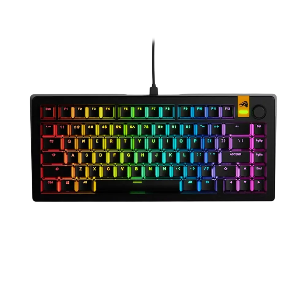 GLORIOUS GMMK 3 75% Prebuilt Wired Mechanical Gaming Keyboard Arabic - Black