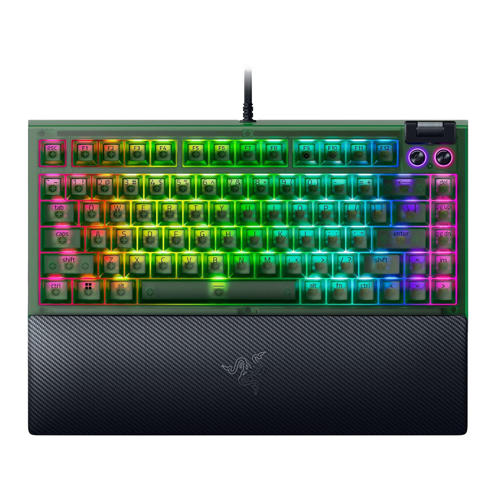 RAZER BlackWidow V4 75% Wired Mechanical Gaming Keyboard - Phantom Green