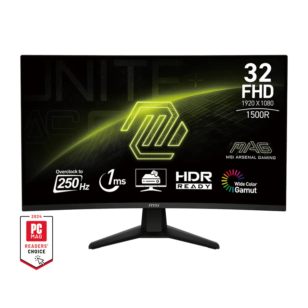 MSI MAG 32C6X 32 Inch 250Hz FHD HDMI 2.0 1ms Curved Gaming Monitor - Black