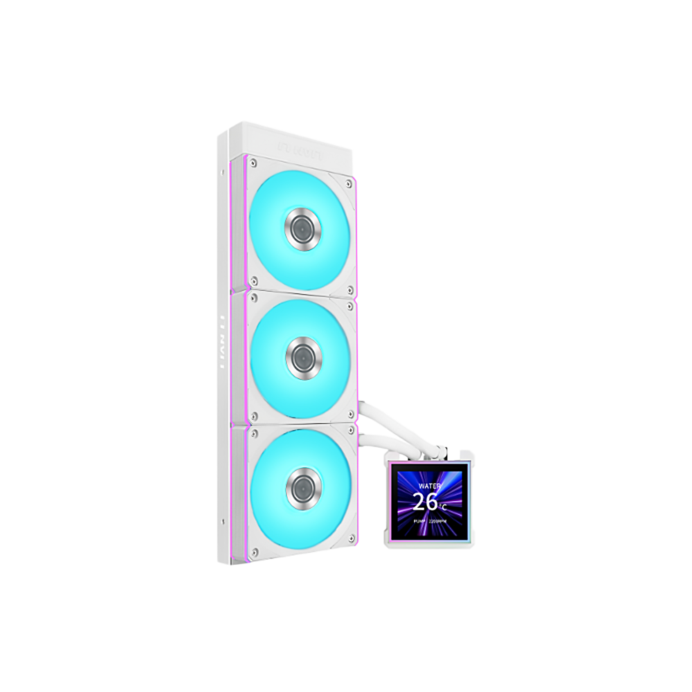 Lian Li Hydro-Shift II LCD-S 360CL With CL Wireless Fans IPS LCD Screen Liquid Cooler - White