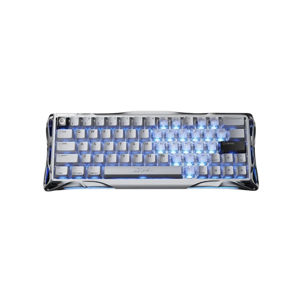 GravaStar Mercury V60 Pro 60% Magnetic Switch Gaming Keyboard - Chrome Silver