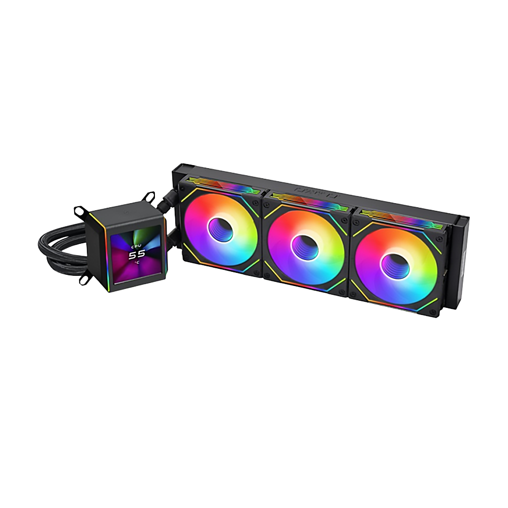 LIAN LI Galahad II LCD SL-INF 360MM ARGB CPU Liquid Cooler – Black