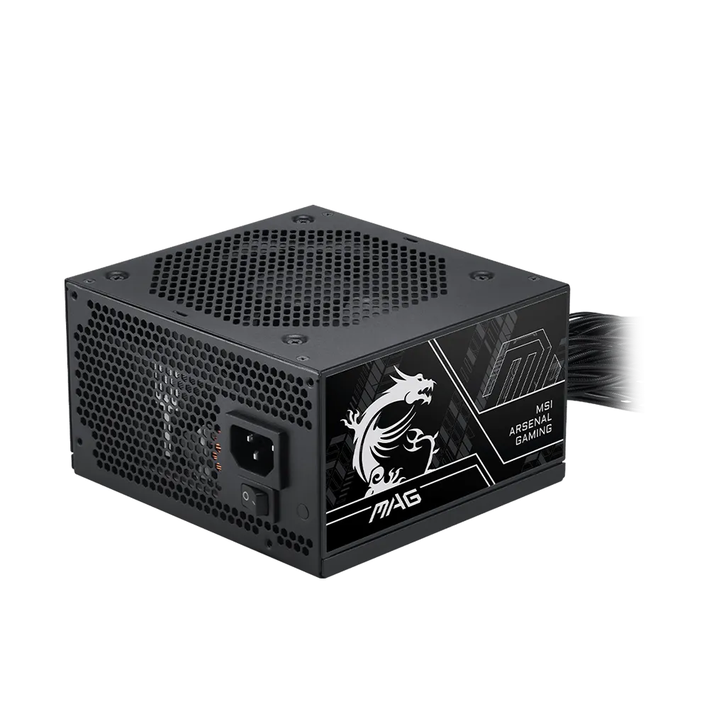 MSI MAG A750BN III 750W PCIE 5.1 ATX 3.1 80 Plus Bronze Power Supply - Black