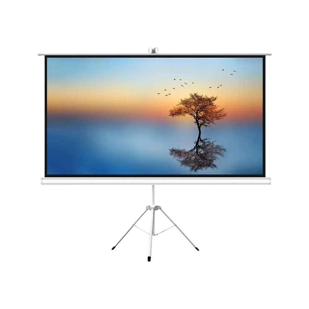 Gamvity 100-inch Tripod Projector Screen – 4:3 Aspect Ratio | Matte White