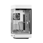 HYTE Dual Chamber Panoramic Tempered Glass ATX Case With 3 Fans - White