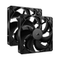 CORSAIR RS140 140mm PWM Fans Dual Pack - Black