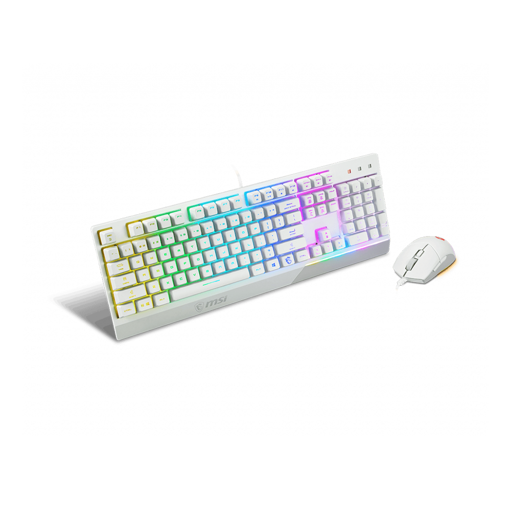 MSI VIGOR GK30 COMBO Wired Gaming Keyboard And GM11 Mouse AR - White