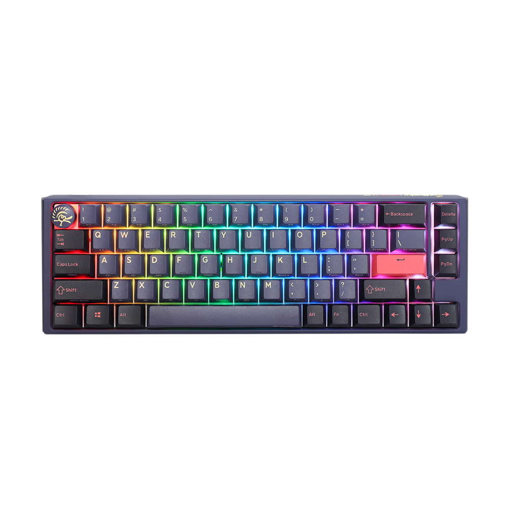 DUCKY ONE 3 SF PBT HOT SWAP Blue Switch Cherry RGB Wired Mechanical Gaming Keyboard Arabic - Cosmic Blue