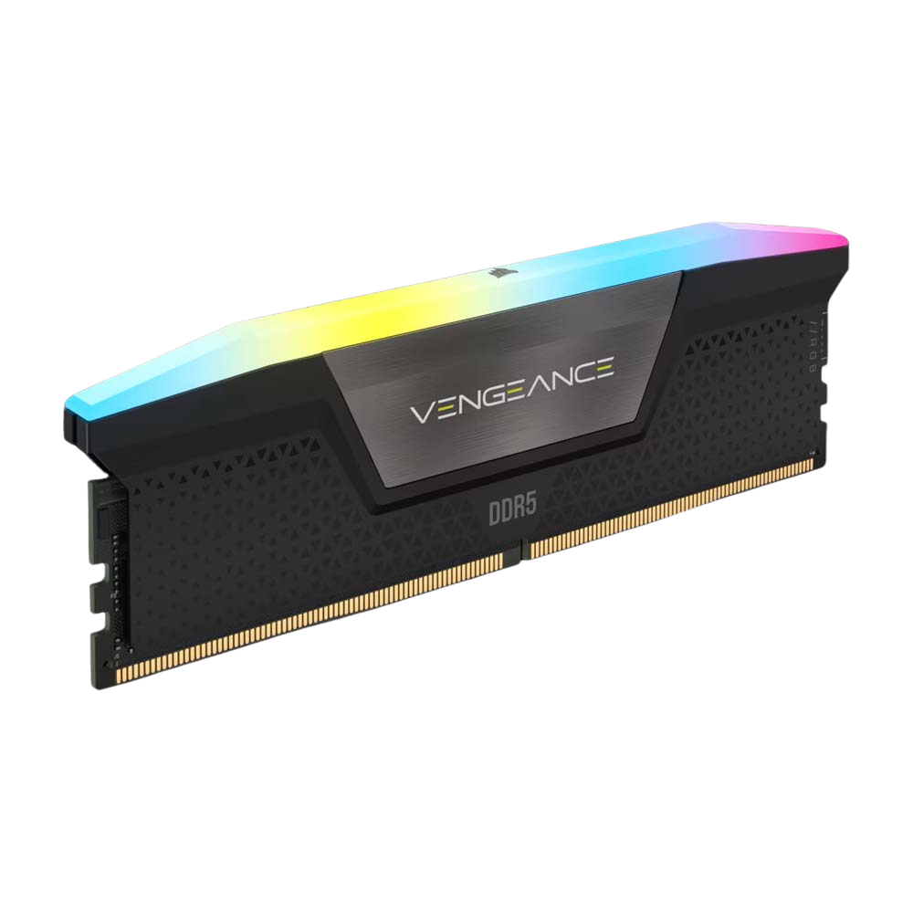 CORSAIR VENGEANCE RGB 64GB (2x32GB) DDR5 6000MT/s CL30 Memory Kit - Black